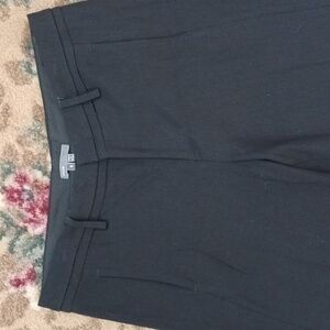 Vince wool blend trousers pants zipper fly cuffed cropped black size 8